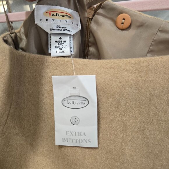 NWT Talbots 100% Camel Hair suit with skirt, size 4P - Picture 10 of 15